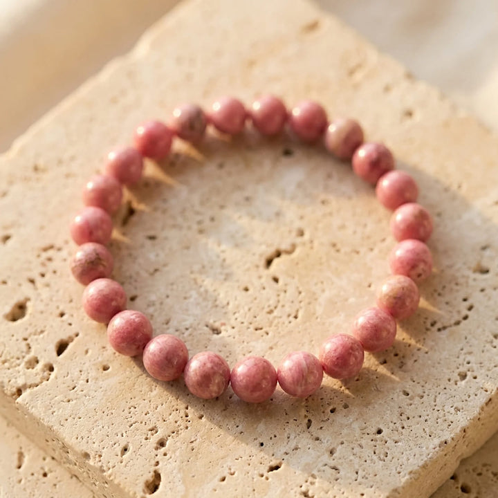 Bracelet “Douceur du Cœur” en Rhodonite