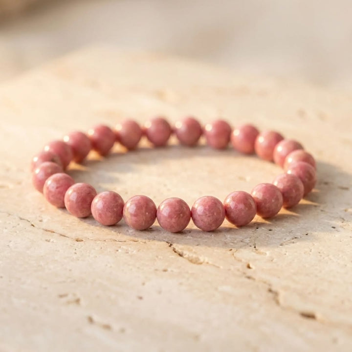 Bracelet “Douceur du Cœur” en Rhodonite