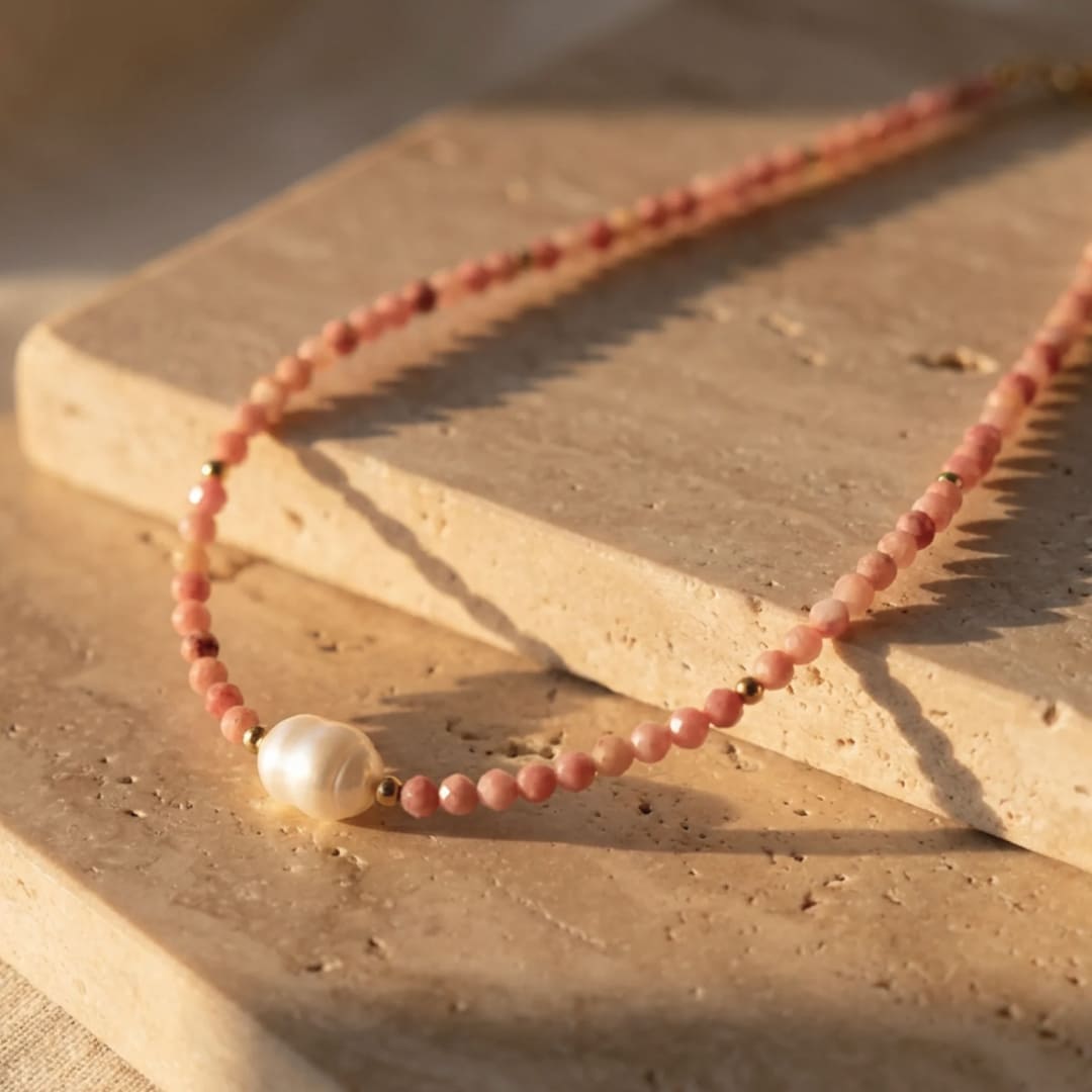 Collier "Perle de Tendresse" - Rhodochrosite
