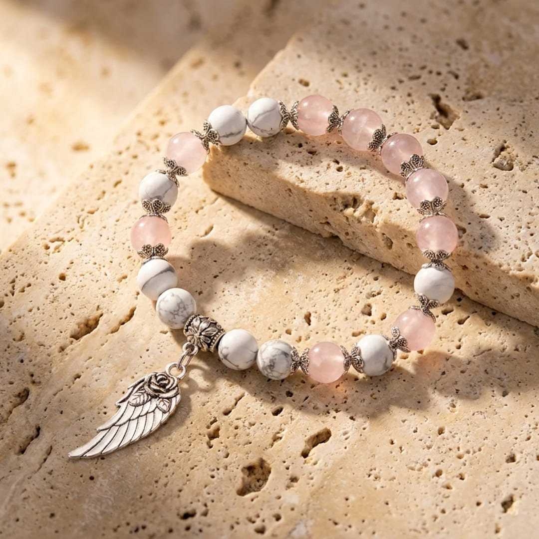 Bracelet "Aile d'Ange" en Pierres Naturelles