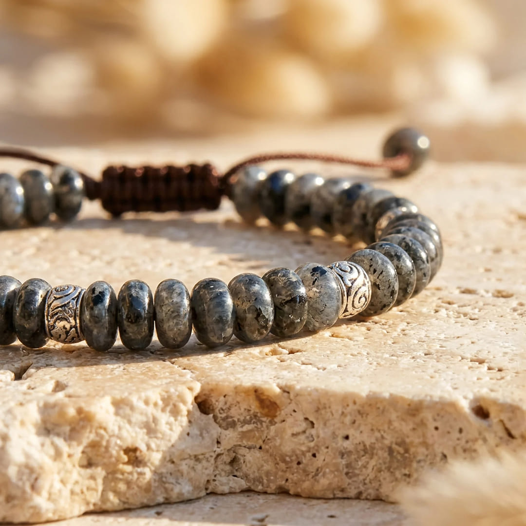 Bracelet "Force Intérieure" en Larvikite