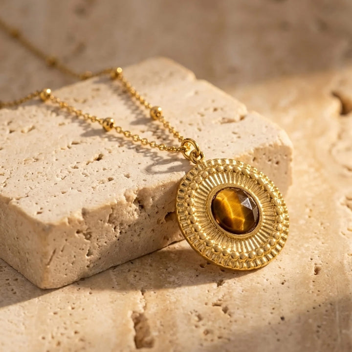 Pendentif "Force Intérieure" en Oeil de Tigre