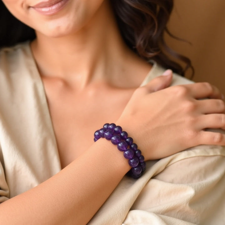 Bracelet "Symbole d'Apaisement" en Améthyste