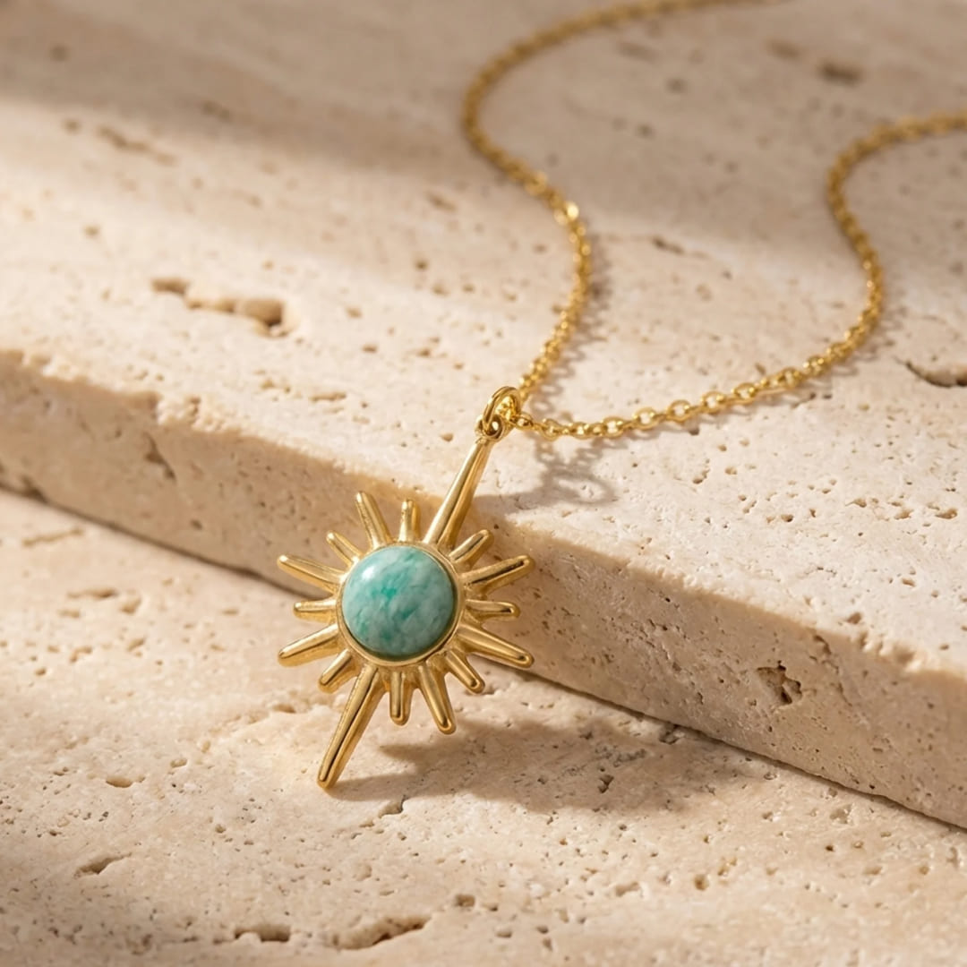 Pendentif Étoile "Étoile d'Espoir" en Amazonite