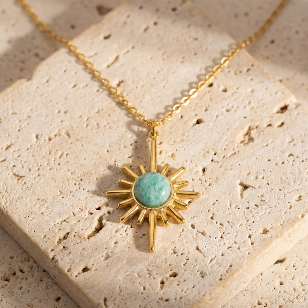 Pendentif Étoile "Étoile d'Espoir" en Amazonite