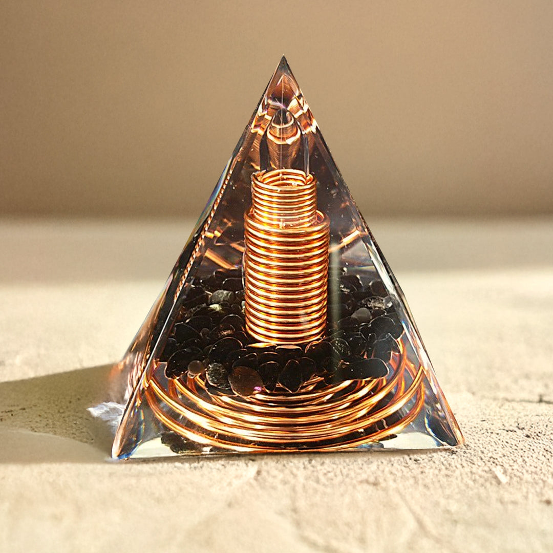 Orgonite "Protection Symbolique" en Obsidienne