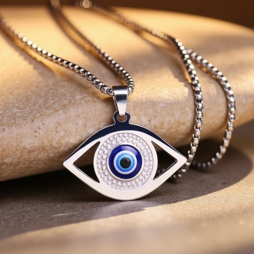 Pendentif Oeil Bleu - Protection Symbolique du Mauvais Oeil