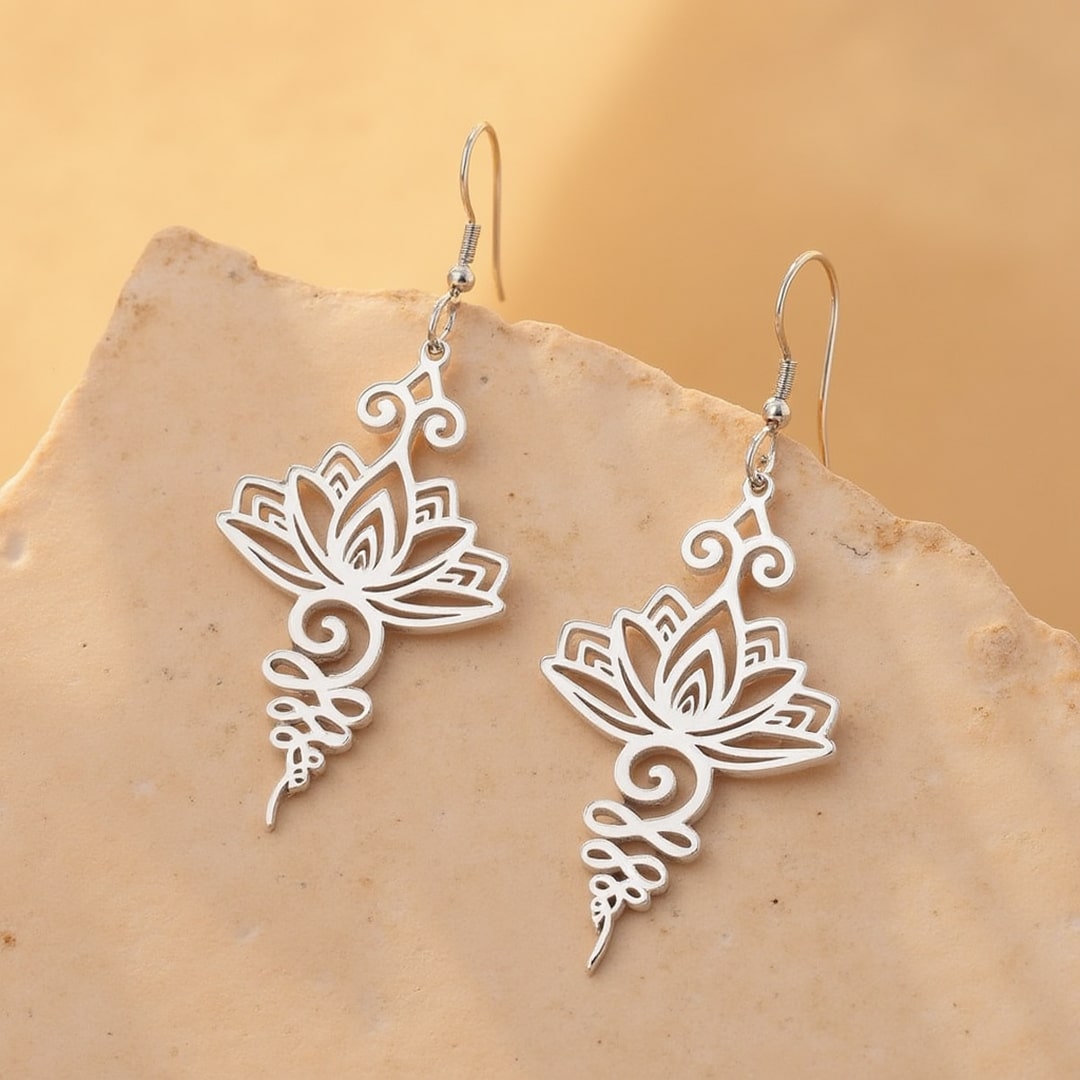 Boucles d'Oreilles "Lotus Unalome"