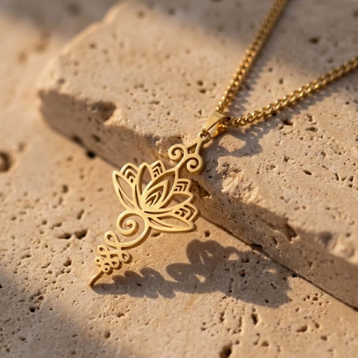 Pendentif "Lotus Unalome"