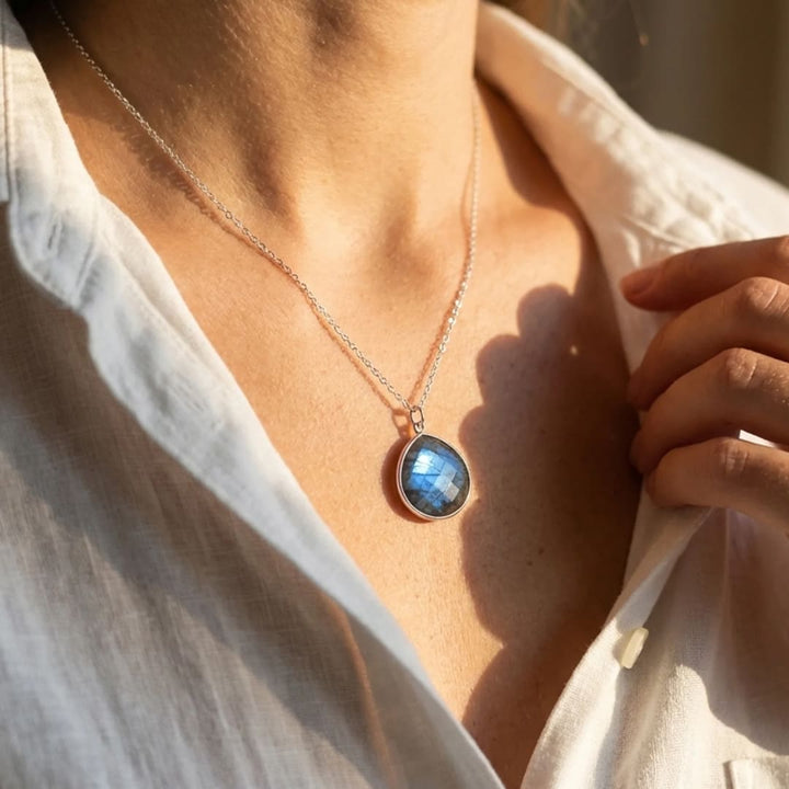 Pendentif "Protection Symbolique" en Labradorite