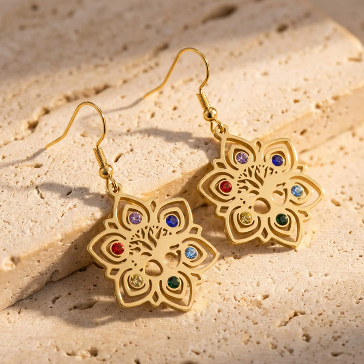 Boucles d’Oreilles Arbre de Vie "Éclat Intemporel"