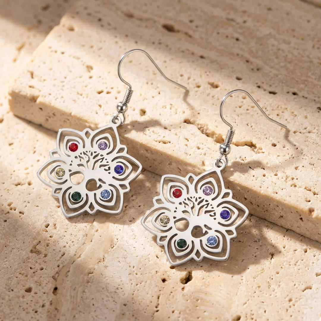 Boucles d’Oreilles Arbre de Vie "Éclat Intemporel"