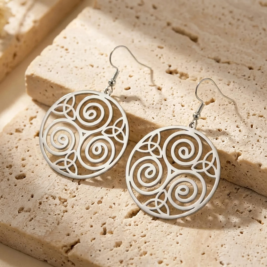 Boucles d’Oreilles "Cercle de Vie" Triskel