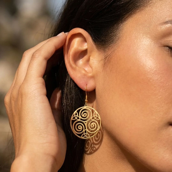 Boucles d’Oreilles "Cercle de Vie" Triskel