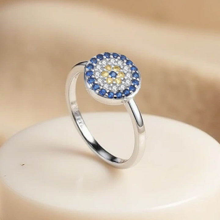 Bague Motif Œil Bleu – Symbole Traditionnel de Protection