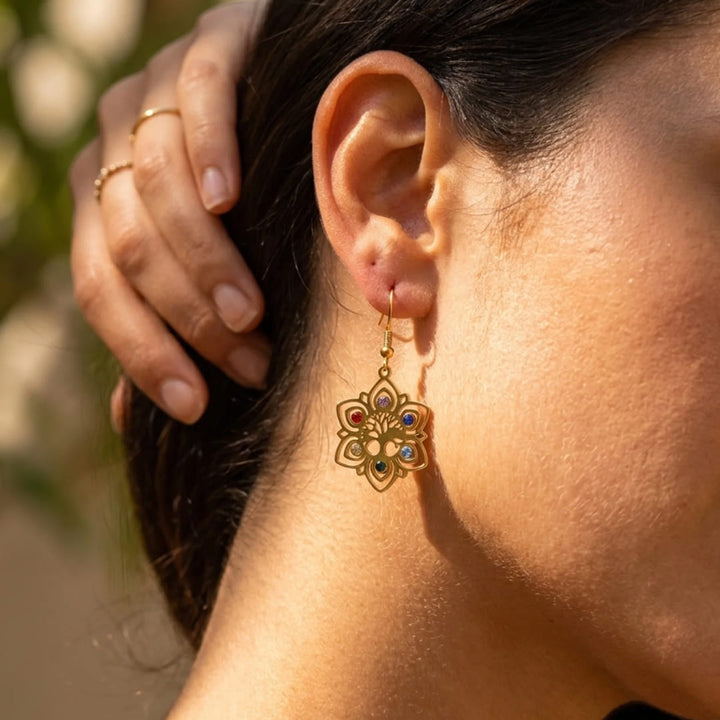 Boucles d’Oreilles Arbre de Vie "Éclat Intemporel"