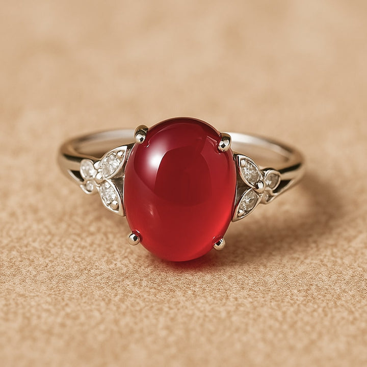 Bague Ajustable « Passion Souveraine » en Grenat