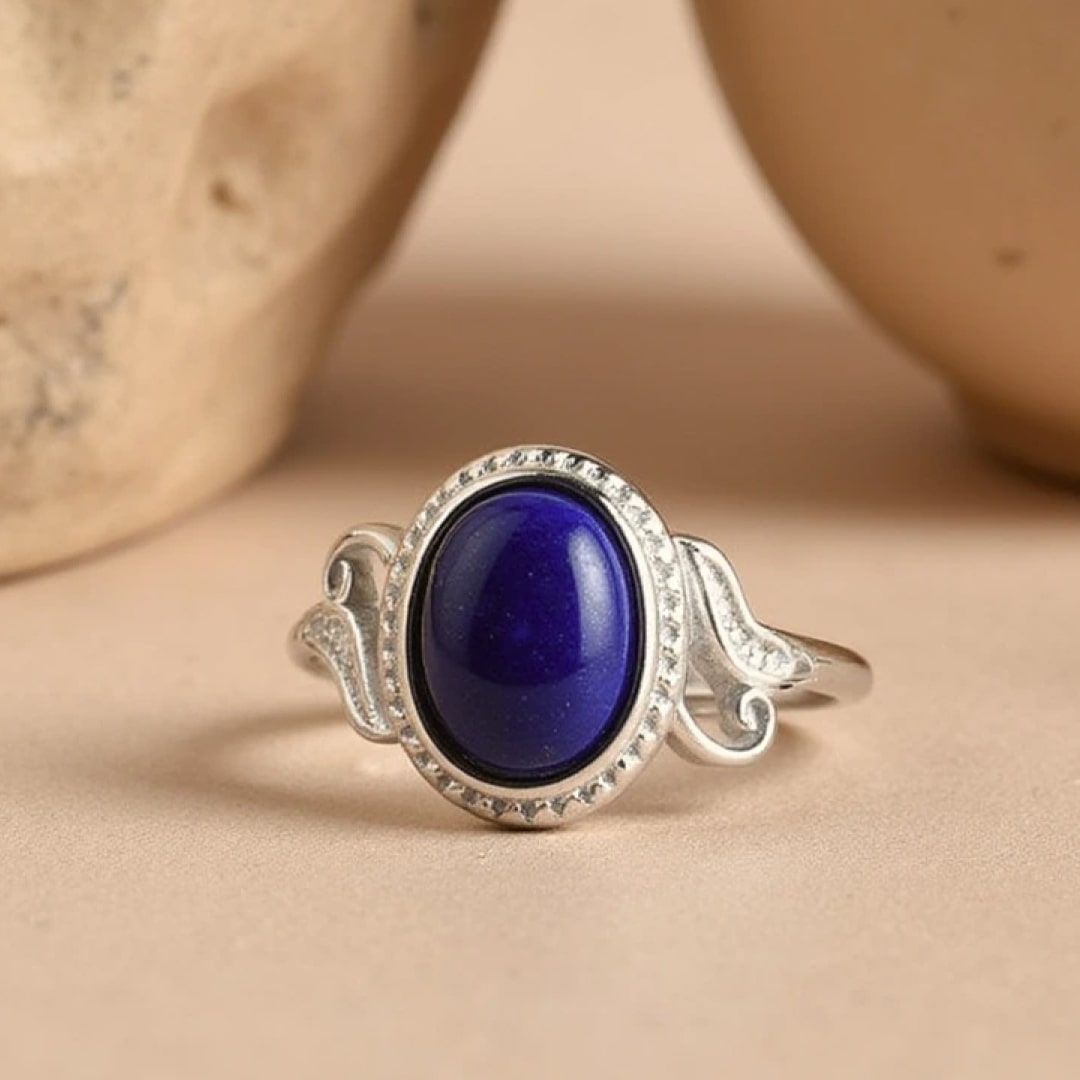 Bague Ajustable "Harmonie Céleste" en Lapis Lazuli
