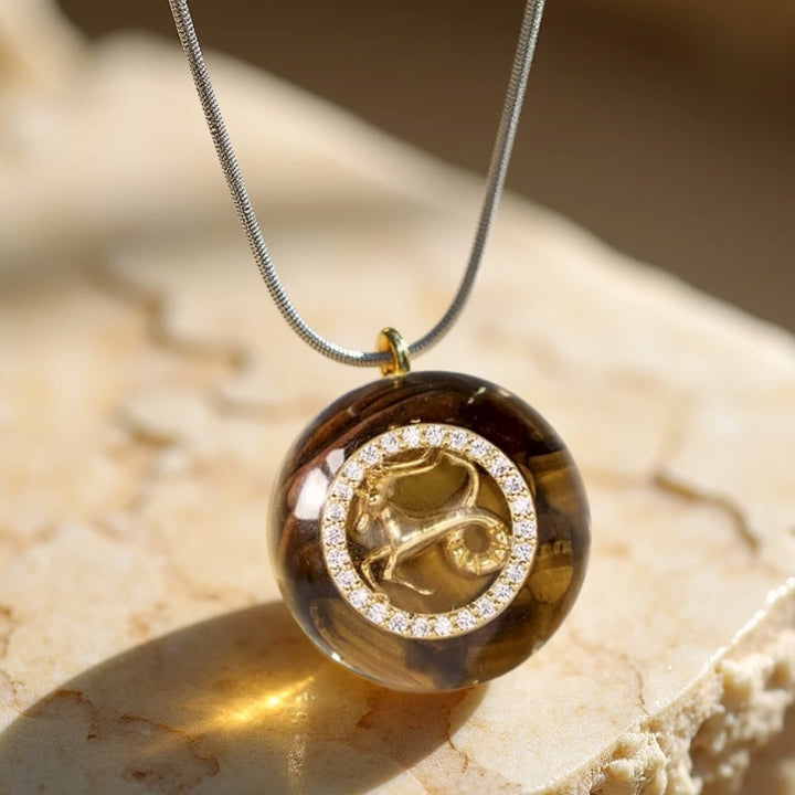 Pendentif Orgonite "Signe Astrologique" en Éclats de Pierres
