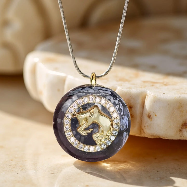 Pendentif Orgonite "Signe Astrologique" en Éclats de Pierres