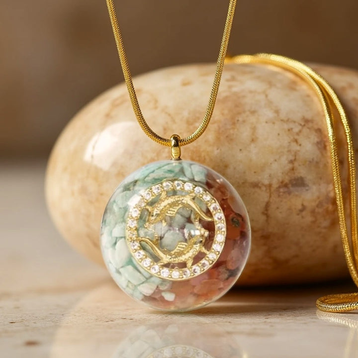 Pendentif Orgonite "Signe Astrologique" en Éclats de Pierres