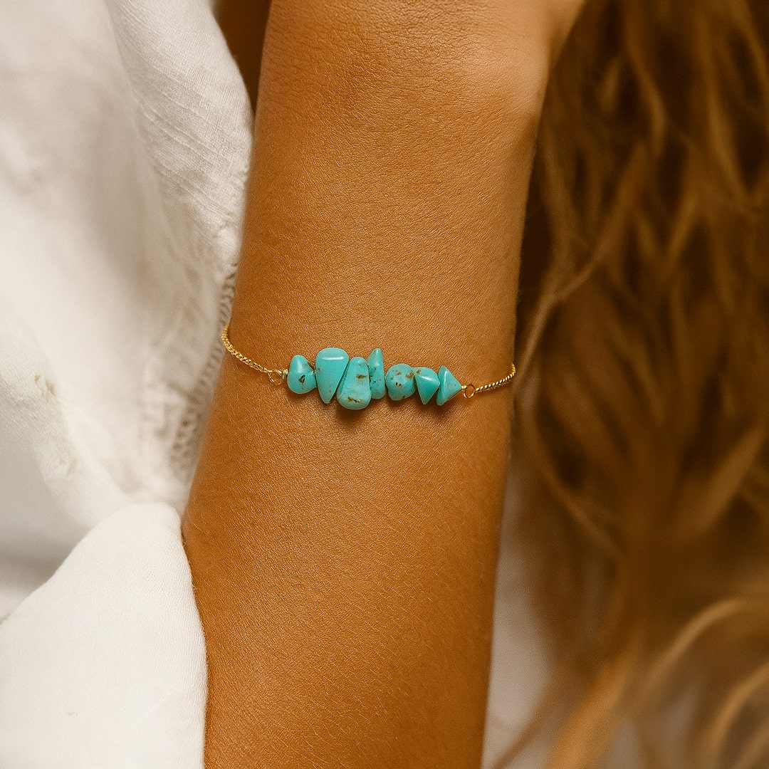 Bracelet Fin en Pierres Irrégulières