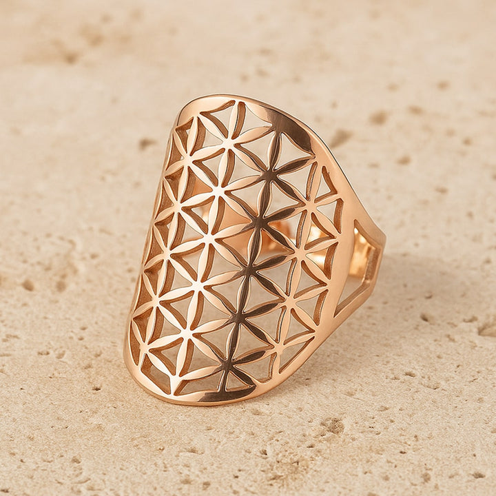 Bague Ajustable "Fleur de Vie"