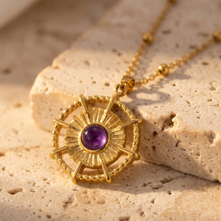 Collier “Etoile des Vents” en Améthyste