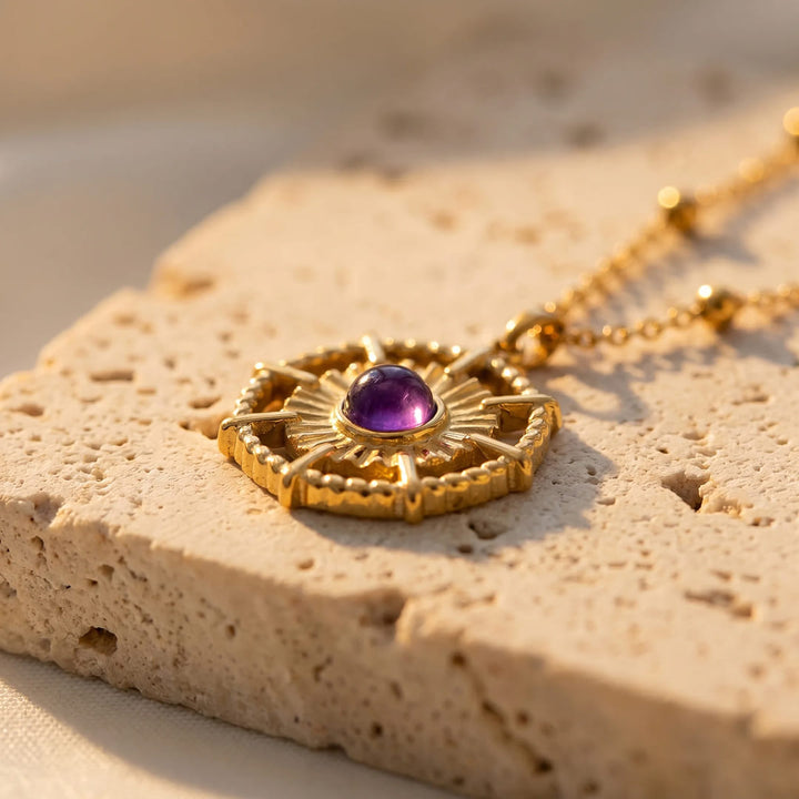 Collier “Etoile des Vents” en Améthyste