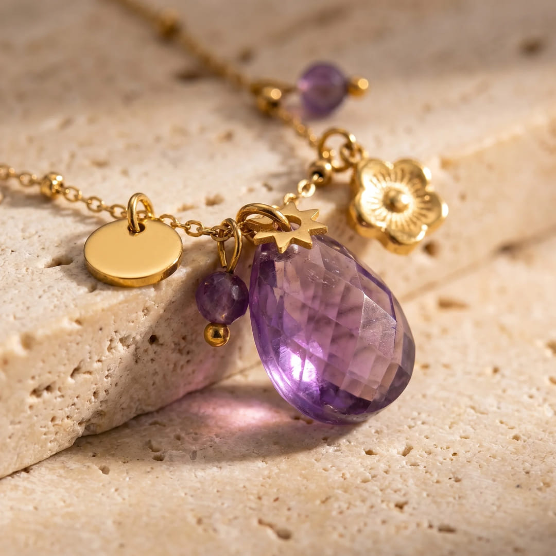 Collier Ombeline en Améthyste
