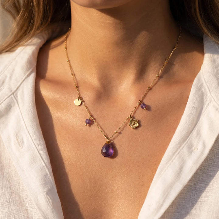 Collier Ombeline en Améthyste