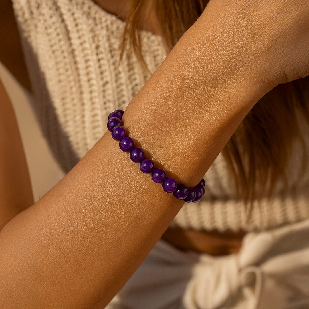Bracelet "Symbole d'Apaisement" en Améthyste