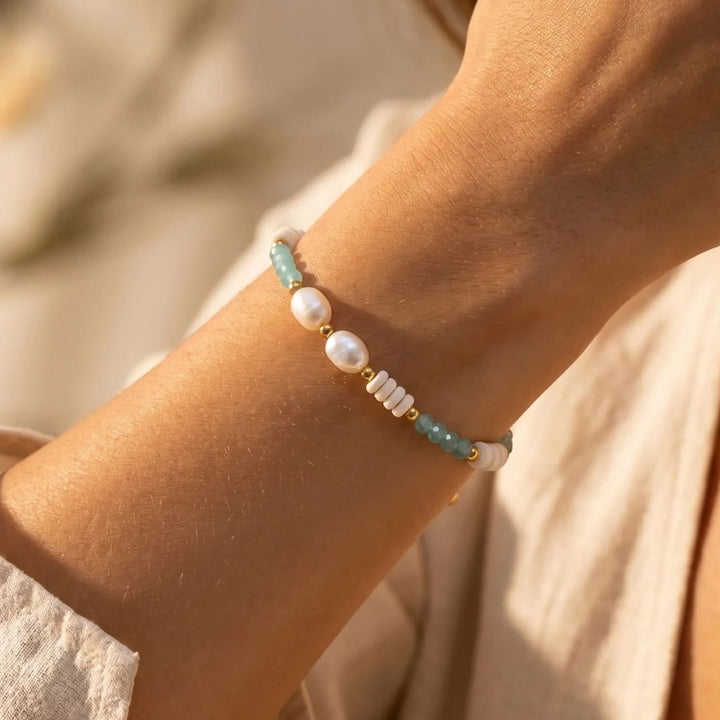 Bracelet "Océan Paisible" & Perles de Culture d’Eau Douce