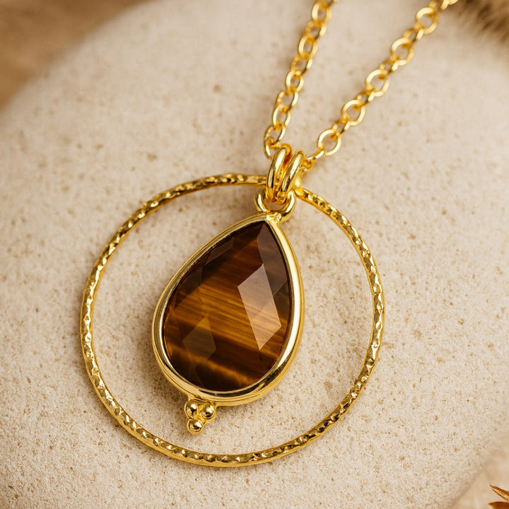 Collier "Cercle Protecteur" en  Oeil de Tigre
