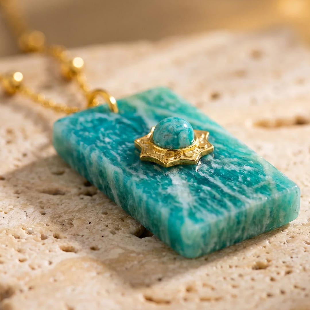 Pendentif "Symbole d'Espoir" en Amazonite