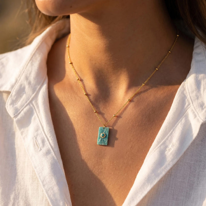 Pendentif "Symbole d'Espoir" en Amazonite