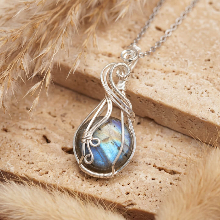 Pendentif "Oeil Céleste" en Labradorite