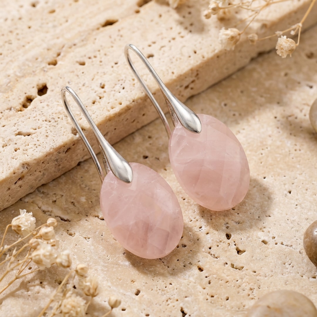 Boucles d’Oreilles "Elova" en Pierre Naturelle