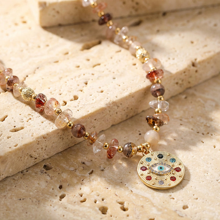 Collier "Protection Sacrée" en Lodolite