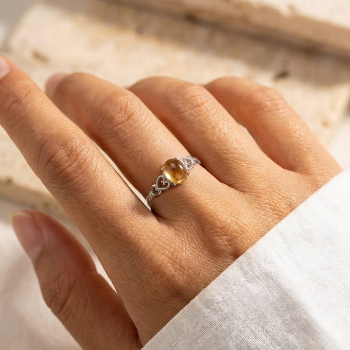 Bague Ajustable "Joie & Abondance" en Citrine