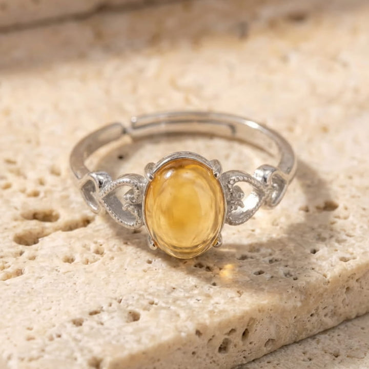 Bague Ajustable "Joie & Abondance" en Citrine