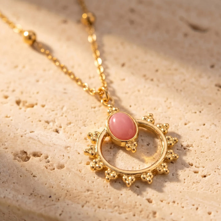 Pendentif “Reine de Lumière” en Rhodochrosite