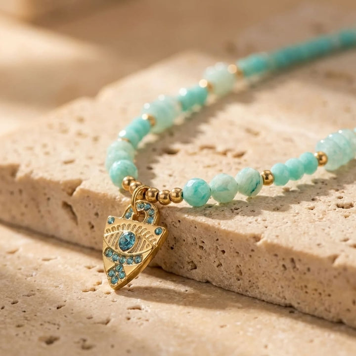 Collier "Oeil Protecteur" en Amazonite