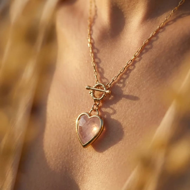 Pendentif "Sérénité du Cœur" en Pierres Naturelles