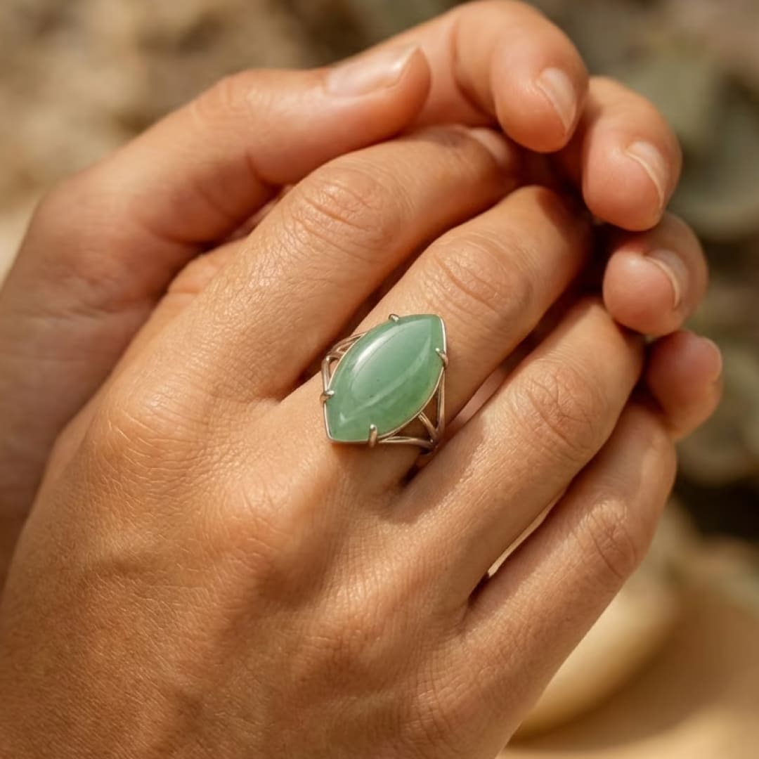 Bague Ajustable "Vision" en Pierre Naturelle