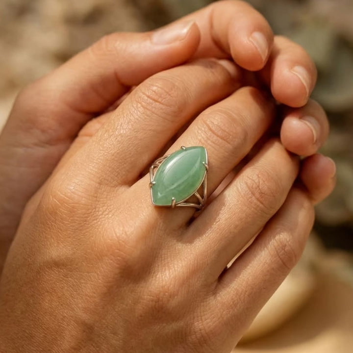 Bague Ajustable "Vision" en Pierre Naturelle