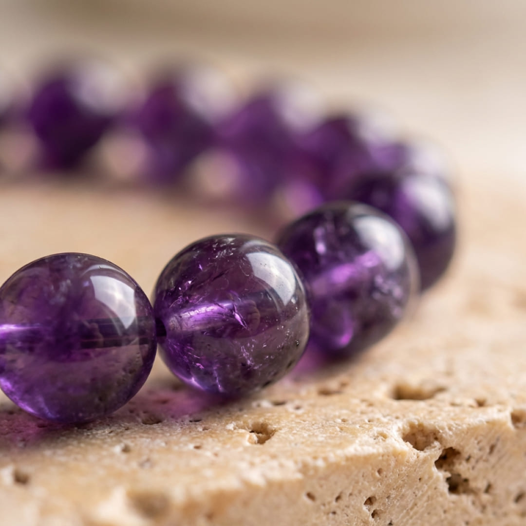 Bracelet "Symbole d'Apaisement" en Améthyste