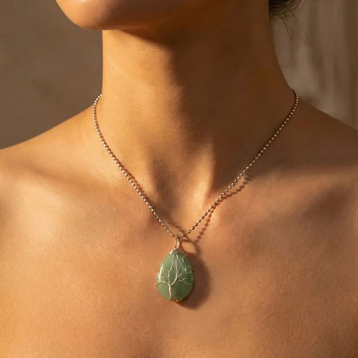 Pendentif Arbre de Vie en Pierre Naturelle