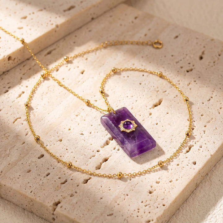 Pendentif “Éclat Violet Impérial” en Améthyste
