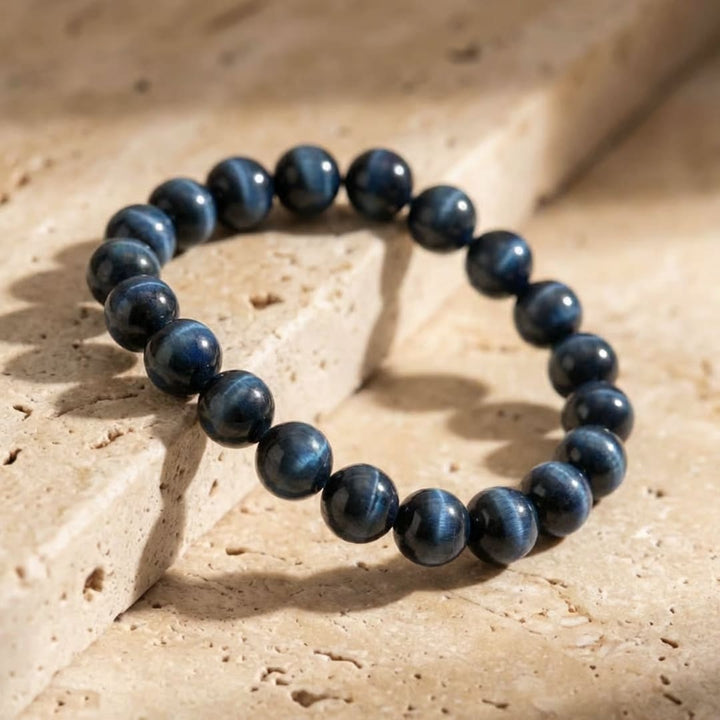 Bracelet "Ange Gardien" en Oeil de Faucon